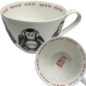You are a Wise Monkey Hear No Evil, Speak No Evil, See No Evil Bone China Mug
